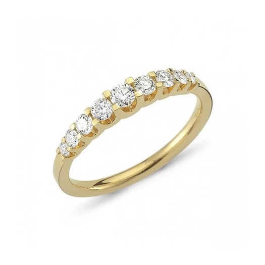 Empire diamantring i 14 karat guld fra Nuran med 9 diamanter i total 0,43 ct.